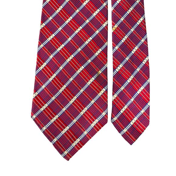 J Z Richards All Silk Red Men's Necktie Made in USA Business Work Office Holiday - Picture 6 of 10